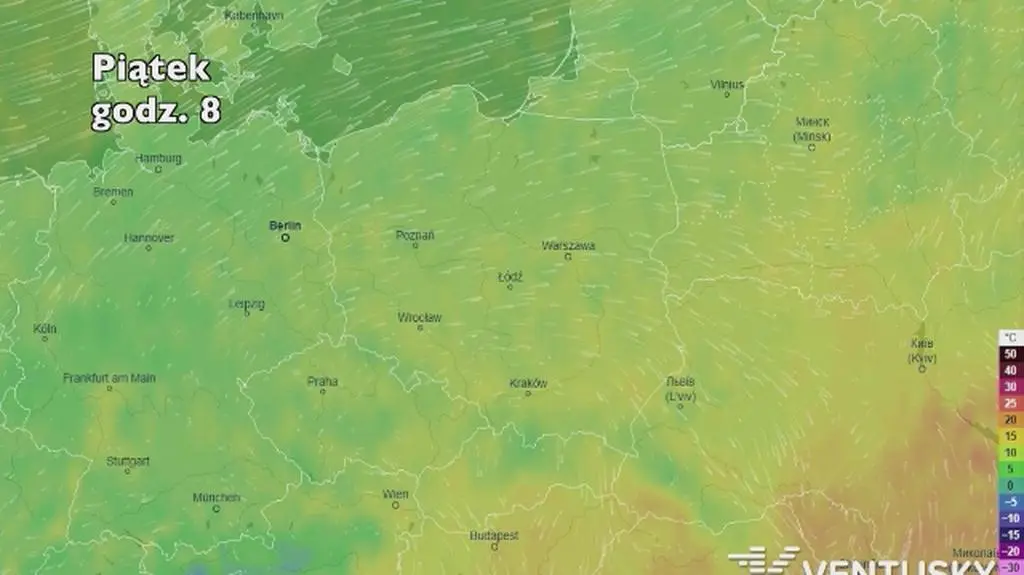 Temperatura w najbliższych dniach (ventusky