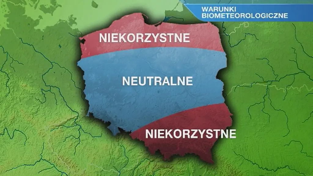Warunki biometeorologiczne w poniedziałek