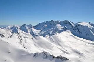 Lodowiec Tiefenbach w Soelden w Tyrolu