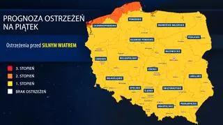 Prognoza zagrożeń IMGW na piątek