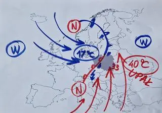 Sytuacja baryczna nad Europą