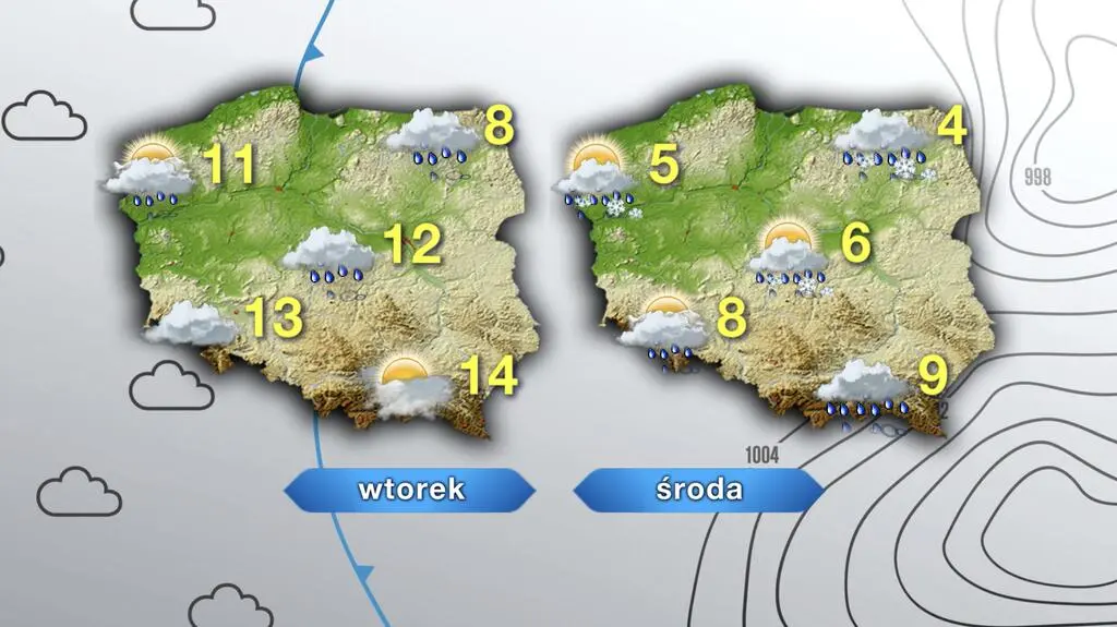 Prognoza pogody na wtorek i środę