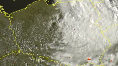 Wyładowania atmosferyczne w Polsce 12.07.2022