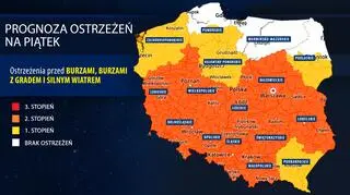 Prognoza zagrożeń IMGW na piątek