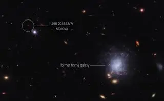 Zaobserwowany rozbłysk oraz macierzysta galaktyka