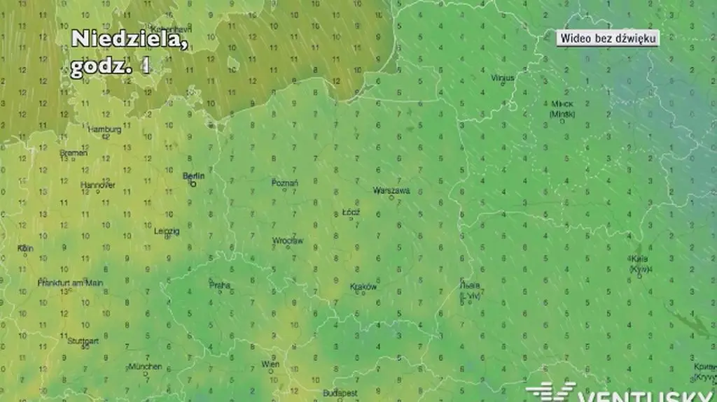 Prognozowana temperatura w następnych dniach