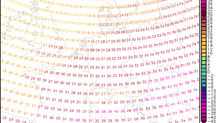 Prognoza temperatury maksymalnej na 18 lipca według modelu GFS