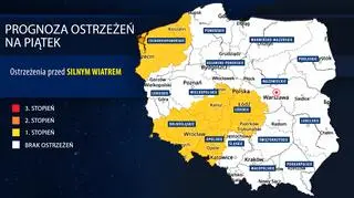 Prognoza zagrożeń IMGW na piątek