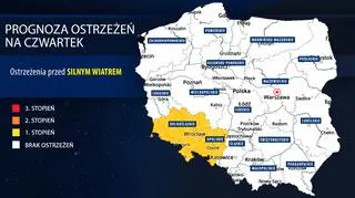 Prognoza zagrożeń IMGW na czwartek
