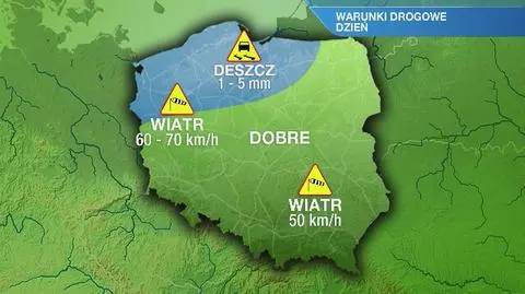 Warunki drogowe we wtorek 14