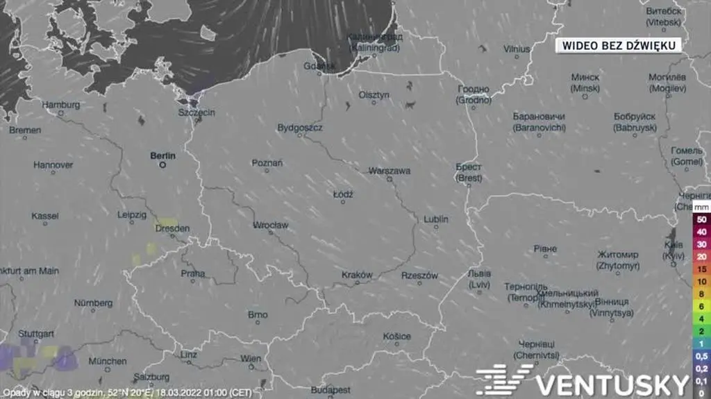Prognozowane opady w najbliższych dniach