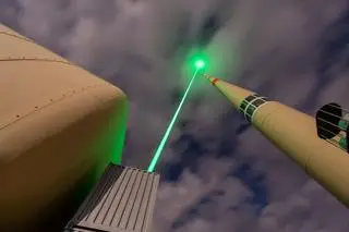 Laser LLR na szczycie góry Säntis w Szwajcarii