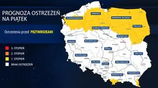 Prognoza zagrożeń IMGW na piątek