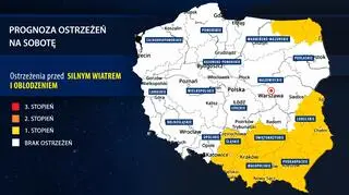 Prognoza zagrożeń IMGW na sobotę