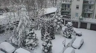 Warszawa Wawer - opady śniegu