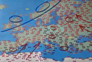 Mapa temperatur w Europie w środę