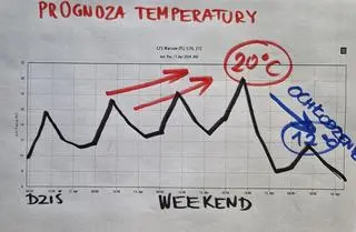 Prognozowana temperatura w Warszawie