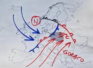 Sytuacja baryczna nad Europą
