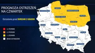 Prognoza zagrożeń IMGW na czwartek