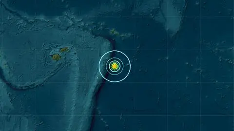 Trzęsienie ziemi w rejonie wysp Tonga. Było na tyle silne, że obowiązywało ostrzeżenie przed tsunami
