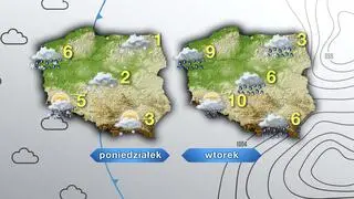 Prognoza pogody na poniedziałek i wtorek