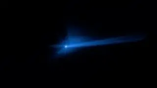 Uderzenie sondy DART w Dimorphosa okiem Teleskopu Hubble'a - 11,9 dni po uderzeniu