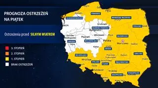 Prognoza zagrożeń IMGW na piątek