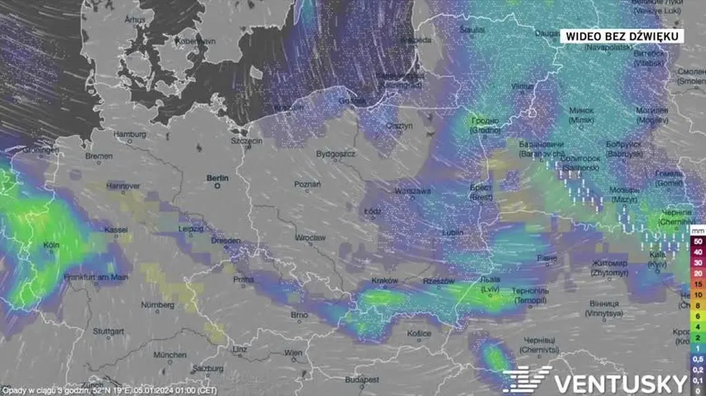 Prognozowane opady w okresie 05-09