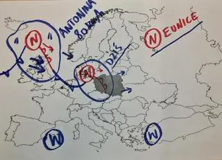 Sytuacja baryczna w Europie. 20.02.2022