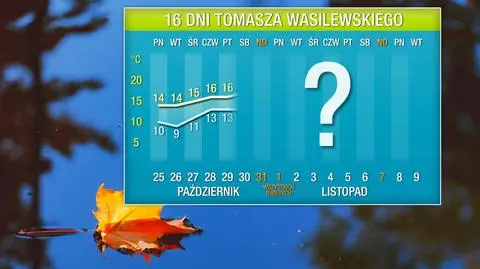 Pogoda na 16 dni: większe ochłodzenie na początku listopada
