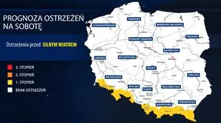 Prognoza zagrożeń IMGW na sobotę