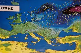 Rozkład temperatur nad Europą