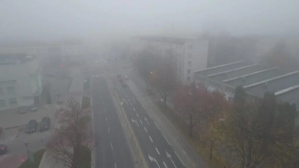 Białostoczanie o mglistym poranku