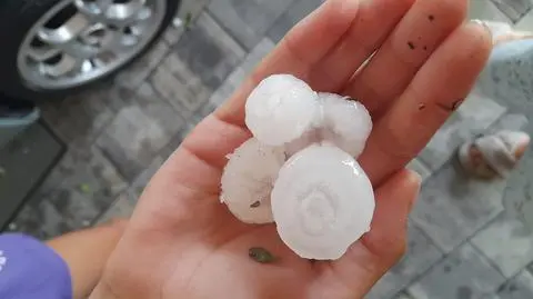 Grad jak piłki do ping ponga w Małopolsce