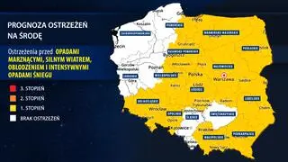 Prognoza zagrożeń IMGW na środę