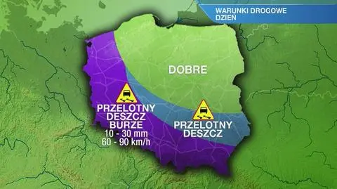 Warunki drogowe w niedzielę