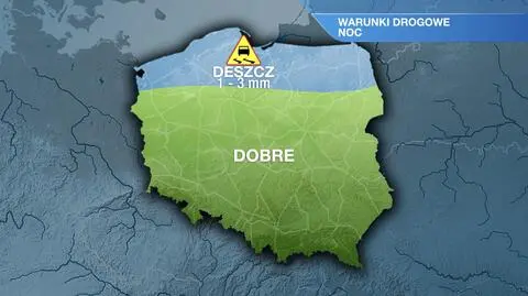 Warunki drogowe w nocy 24/25.09