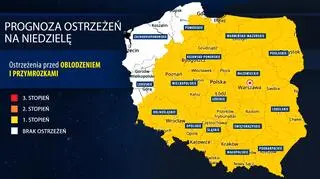 Prognoza zagrożeń IMGW na niedzielę