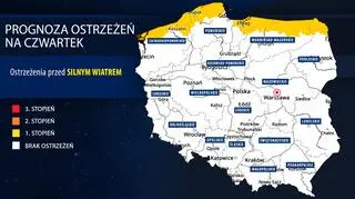 Prognoza zagrożeń IMGW na czwartek