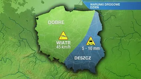 Warunki drogowe w niedzielę
