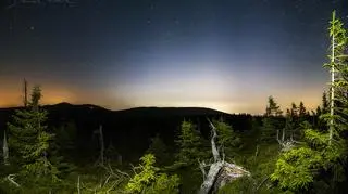 Zorza nad Karkonoszami