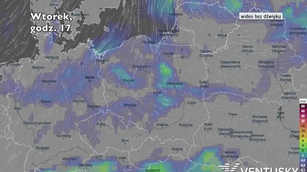 Prognozowane opady w najbliższych dniach