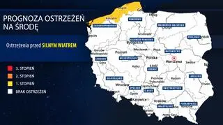 Prognoza zagrożeń IMGW na środę