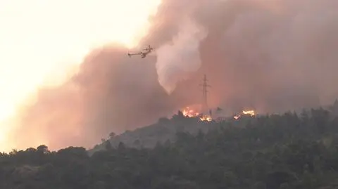 Pożar w okolicach Dubrownika. W jego wyniku eksplodowały miny