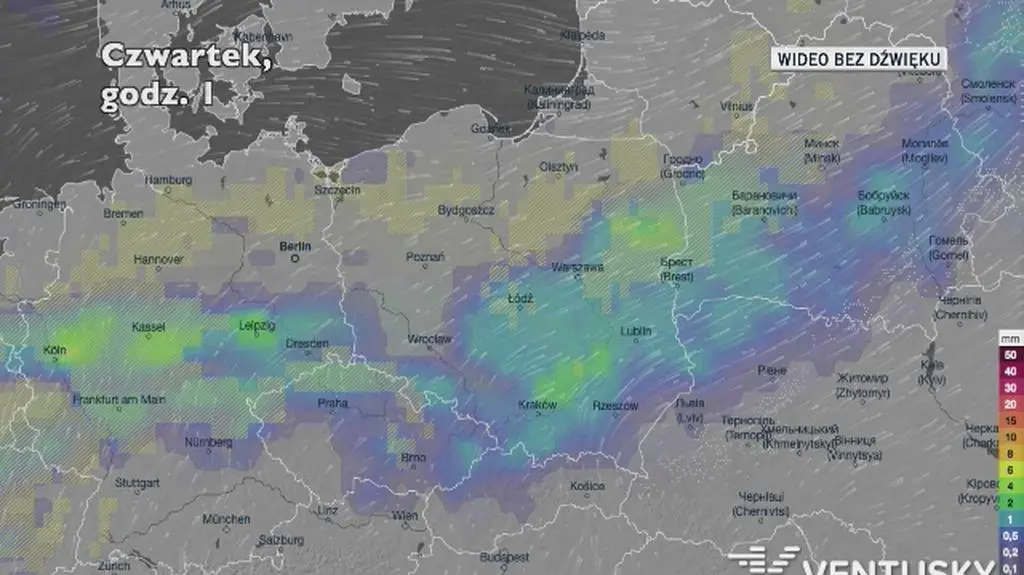 Prognozowane opady w najbliższych dniach