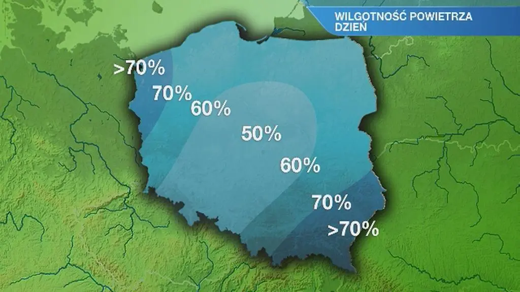 Warunki biometeorologiczne w poniedziałek