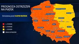 Prognoza zagrożeń IMGW na piątek