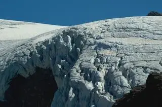 Lodowiec Planpincieux na Mount Blanc też topnieje