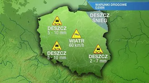 Warunki drogowe w niedzielę