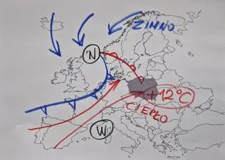 Sytuacja baryczna nad Europą